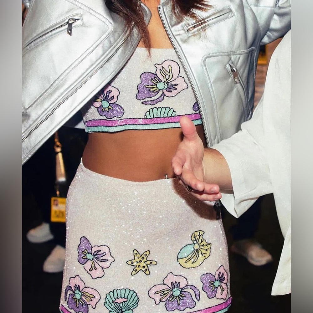 Oceanus Tallulah Crystal Co-Ord Pull On Top